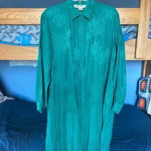 Vintage Maurada 100% Silk Shirt Dress